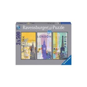Ravensburger 163298 Dünya Şehirleri 3X500 Parçalı Puzzle