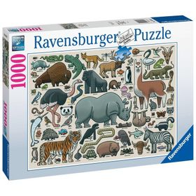 Ravensburger 168071 1000 Parça Vahşi Hayvan Puzzle