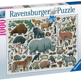 Ravensburger 168071 1000 Parça Vahşi Hayvan Puzzle