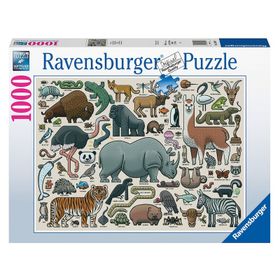Ravensburger 168071 1000 Parça Vahşi Hayvan Puzzle