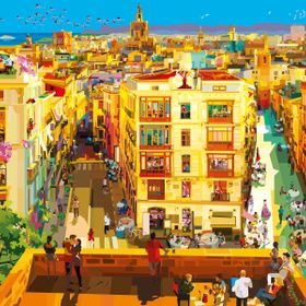 Ravensburger 171927 Valensiyada Yemek 1500 Parçalı Puzzle