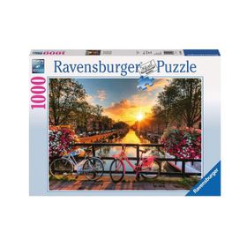 Ravensburger 196067 Amsterdam'da Bisiklet 1000 Parça Puzzle
