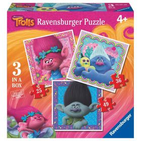 Ravensburger 25-36-49 Parçalı Disney Trolls 4 Yaş Ve Üzeri Çocuk Puzzle