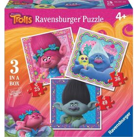 Ravensburger 25-36-49 Parçalı Disney Trolls 4 Yaş Ve Üzeri Çocuk Puzzle