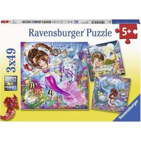 Ravensburger 3x49 Parça WD Mermaid Yapboz