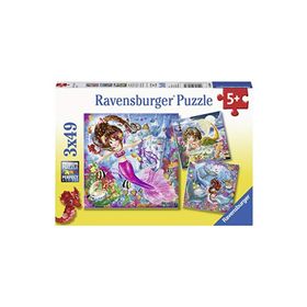 Ravensburger 3x49 Parça WD Mermaid Yapboz