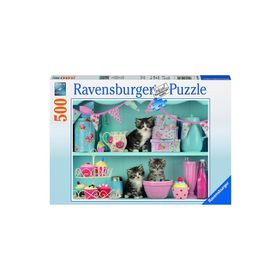 Ravensburger 500 Parçalı Yapboz Sevimli Kediler ve Kekler Puzzle