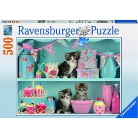 Ravensburger 500 Parçalı Yapboz Sevimli Kediler ve Kekler Puzzle