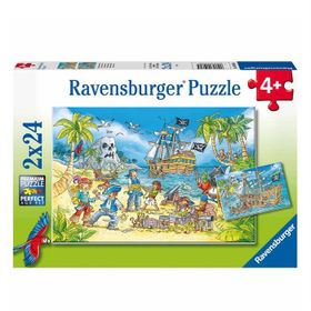 Ravensburger 50895 2x24 Parça Macera Adası Çocuk Puzzle