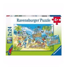 Ravensburger 50895 2x24 Parça Macera Adası Çocuk Puzzle