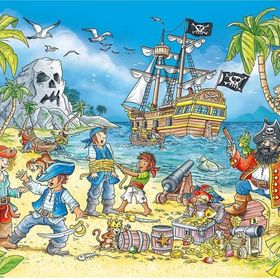 Ravensburger 50895 2x24 Parça Macera Adası Çocuk Puzzle