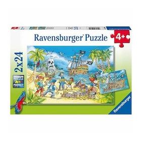 Ravensburger 50895 2x24 Parça Macera Adası Çocuk Puzzle