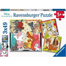 Ravensburger 51557 3x49 Parça Walt Disney Hayvanlar Puzzle
