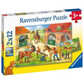 Ravensburger 51786 2x12 Parça Ahırda Çocuk Puzzle