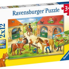 Ravensburger 51786 2x12 Parça Ahırda Çocuk Puzzle
