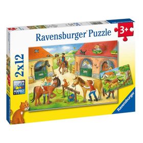Ravensburger 51786 2x12 Parça Ahırda Çocuk Puzzle