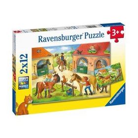Ravensburger 51786 2x12 Parça Ahırda Çocuk Puzzle