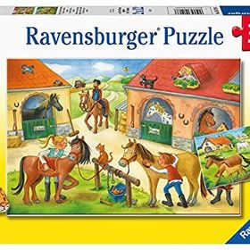 Ravensburger 51786 2x12 Parça Ahırda Çocuk Puzzle