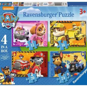 Ravensburger 7033 Paw-Patrol Set, 4 in Einer Box, 12/16/20 und 24 Teile Puzzle