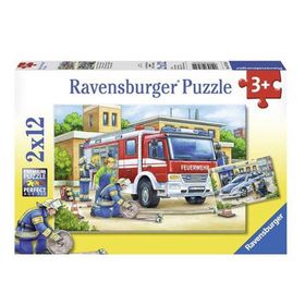 Ravensburger 75744 2x12 Parça Polis ve İtfaiye Çocuk Puzzle