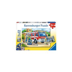 Ravensburger 75744 2x12 Parça Polis ve İtfaiye Çocuk Puzzle
