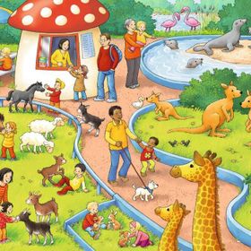 Ravensburger 78134 Çocuk 2x24 Parça Hayvanat Bahçesi Puzzle