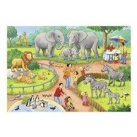 Ravensburger 78134 Çocuk 2x24 Parça Hayvanat Bahçesi Puzzle