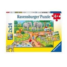 Ravensburger 78134 Çocuk 2x24 Parça Hayvanat Bahçesi Puzzle