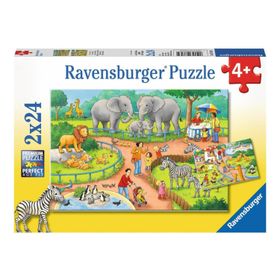 Ravensburger 78134 Çocuk 2x24 Parça Hayvanat Bahçesi Puzzle