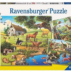 Ravensburger 92659 Dağ Hayvanları 3x49 Parça Çocuk Puzzle