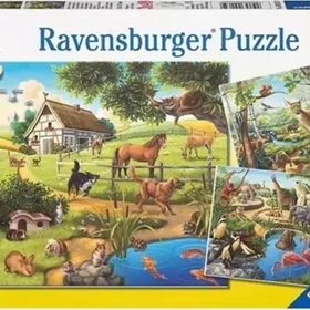 Ravensburger 92659 Dağ Hayvanları 3x49 Parça Çocuk Puzzle