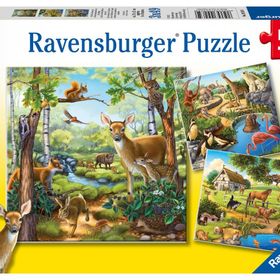 Ravensburger 92659 Dağ Hayvanları 3x49 Parça Çocuk Puzzle