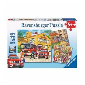 Ravensburger 94011 3x49 Parça İtfaiye Çocuk Puzzle