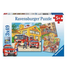 Ravensburger 94011 3x49 Parça İtfaiye Çocuk Puzzle