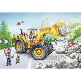 Ravensburger Çocuk 2x24 Parça Ekskavatör ve Traktör 78028 Puzzle