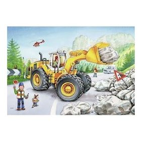 Ravensburger Çocuk 2x24 Parça Ekskavatör ve Traktör 78028 Puzzle