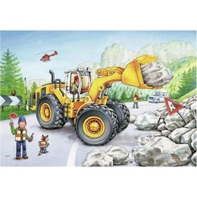 Ravensburger Çocuk 2x24 Parça Ekskavatör ve Traktör 78028 Puzzle