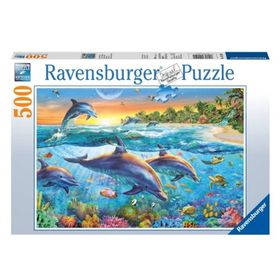 Ravensburger Günbatımında Yunuslar 500 Parça Puzzle