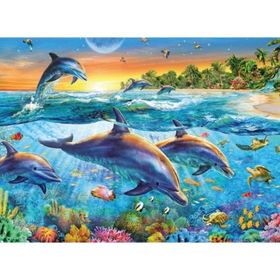 Ravensburger Günbatımında Yunuslar 500 Parça Puzzle