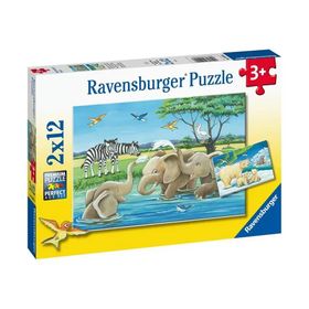 Ravensburger-Hayvan Yavruları Puzzle 2x12