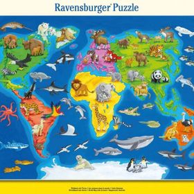 Ravensburger Hayvanlar Dünya Haritası 30 Parça Puzzle