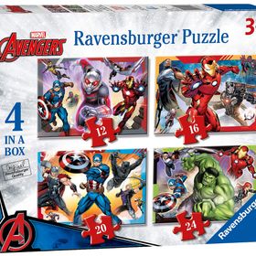 Ravensburger Marvel Avengers 4 in Einer Box 12, 16, 20, 24 Puzzle