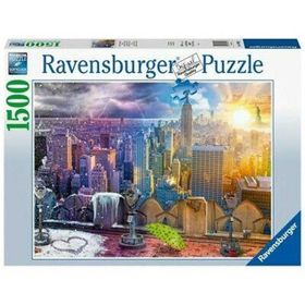 Ravensburger New York Kış ve Yaz 160082 1500 Parça Puzzle