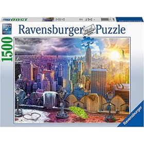 Ravensburger New York Kış ve Yaz 160082 1500 Parça Puzzle