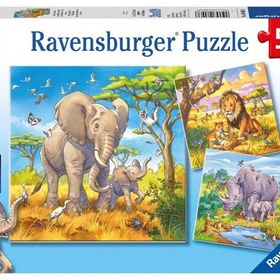 Ravensburger Vahşi Hayvanlar 080038 3x49 Parça Puzzle