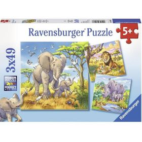 Ravensburger Vahşi Hayvanlar 080038 3x49 Parça Puzzle