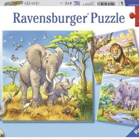 Ravensburger Vahşi Hayvanlar 080038 3x49 Parça Puzzle