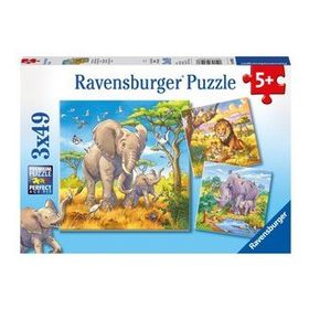 Ravensburger Vahşi Hayvanlar 080038 3x49 Parça Puzzle