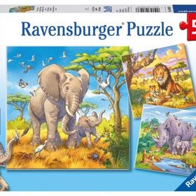 Ravensburger Vahşi Hayvanlar 080038 3x49 Parça Puzzle