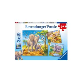 Ravensburger Vahşi Hayvanlar 080038 3x49 Parça Puzzle